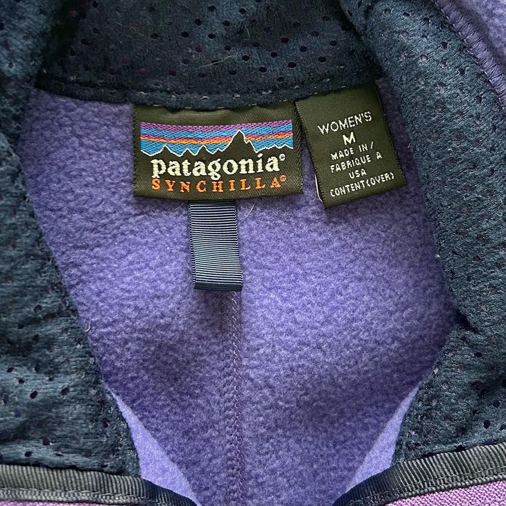 Patagonia Deep Purple Full Zip Fleece Vest Women’s Size M Spring Layer - Picture 5 of 6